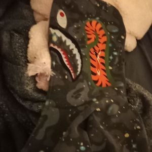 Galaxy gray colored bape hoodie zip up